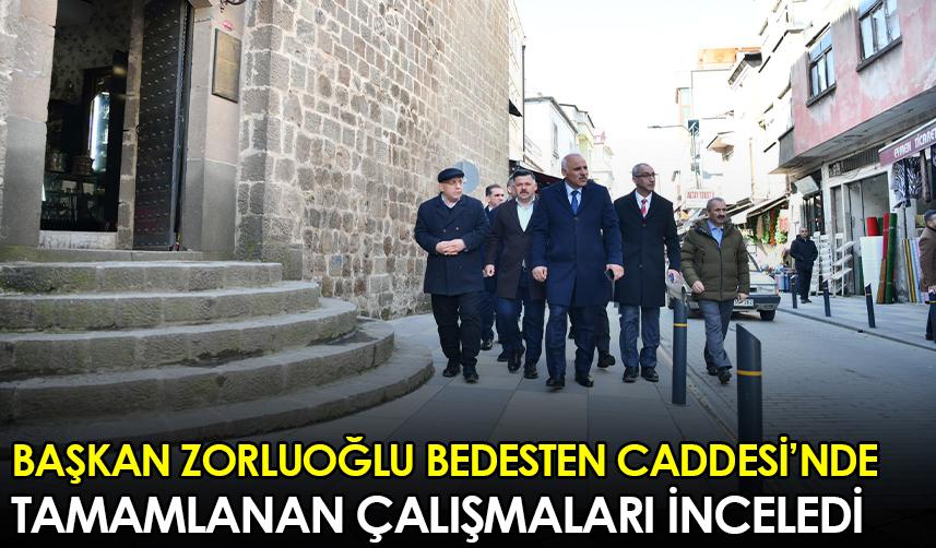 Başkan Zorluoğlu Bedesten'de tamamlanan çalışmaları inceledi