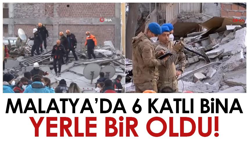 Malatya'da 6 katlı bina çöktü!