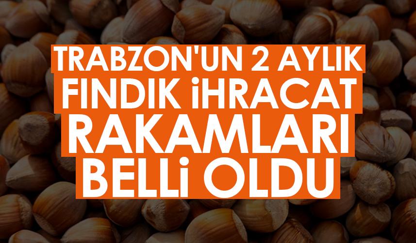 Trabzon'un 2 aylık fındık ihracat rakamları belli oldu