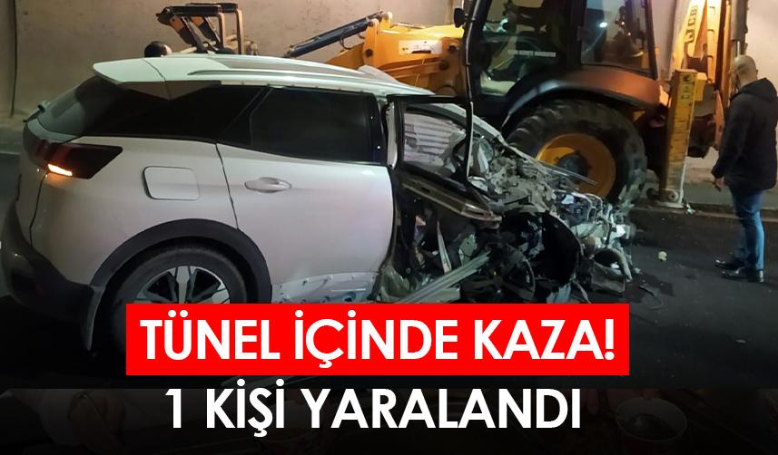 Gümüşhane'de tünel içinde kaza! 1 kişi yaralandı