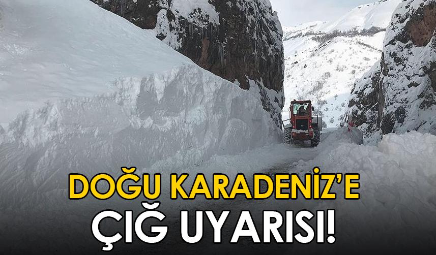 Doğu Karadeniz'e çığ uyarısı!