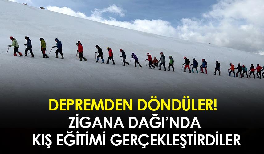 Depremden döndüler! Zigana Dağı’nda kış eğitimi gerçekleştirdiler