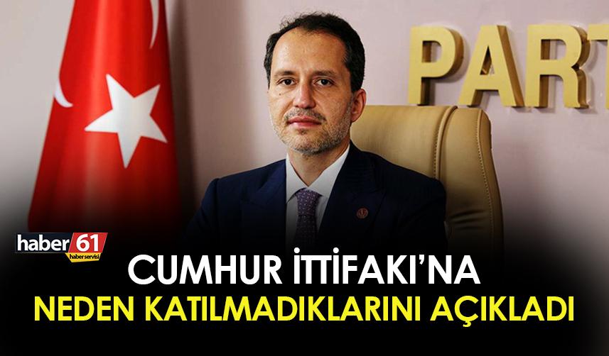 Fatih Erbakan'dan Cumhur İttifakı açıklaması