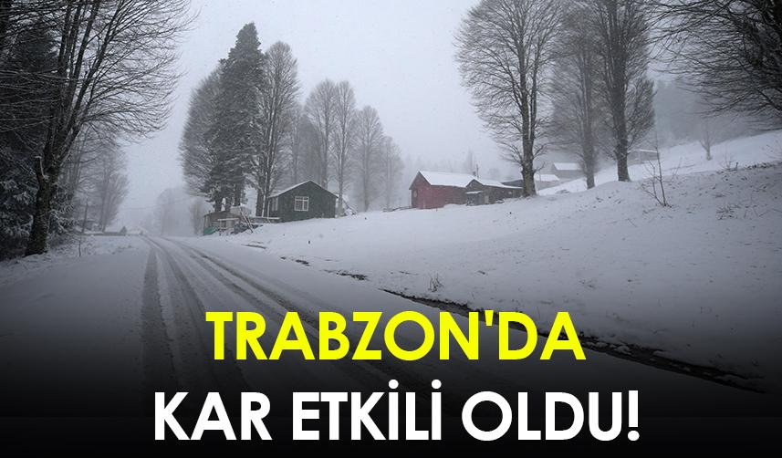 Trabzon'da kar etkili oldu!