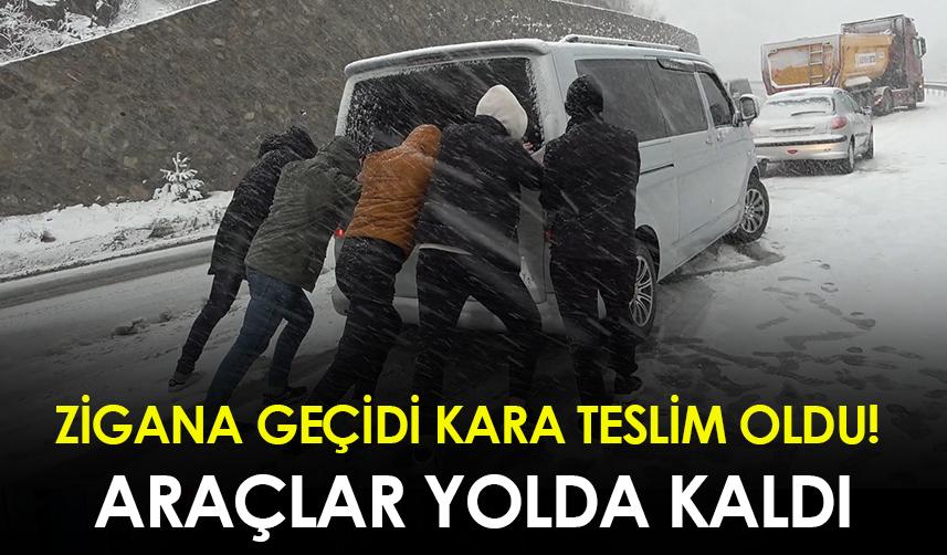 Zigana Geçidi kara teslim oldu! Araçlar yolda kaldı