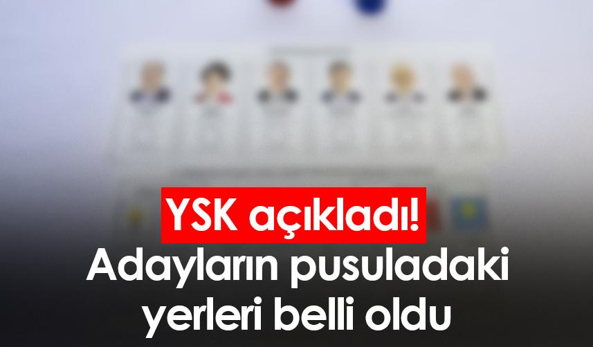 YSK açıkladı! Adayların pusuladaki yerleri belli oldu