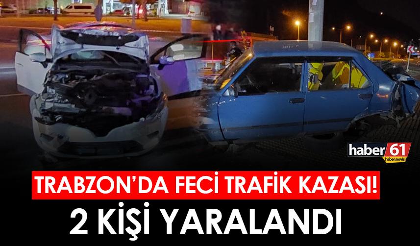 Trabzon'da feci trafik kazası! 2 kişi yaralandı