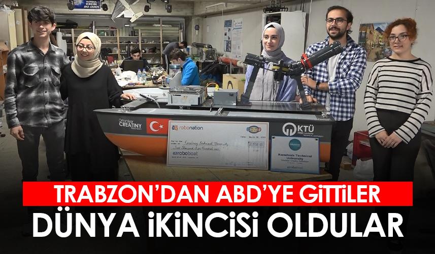 Trabzon'dan ABD'ye giden KTÜ Ortahisar ekibinden büyük başarı! Dünya ikincisi oldular