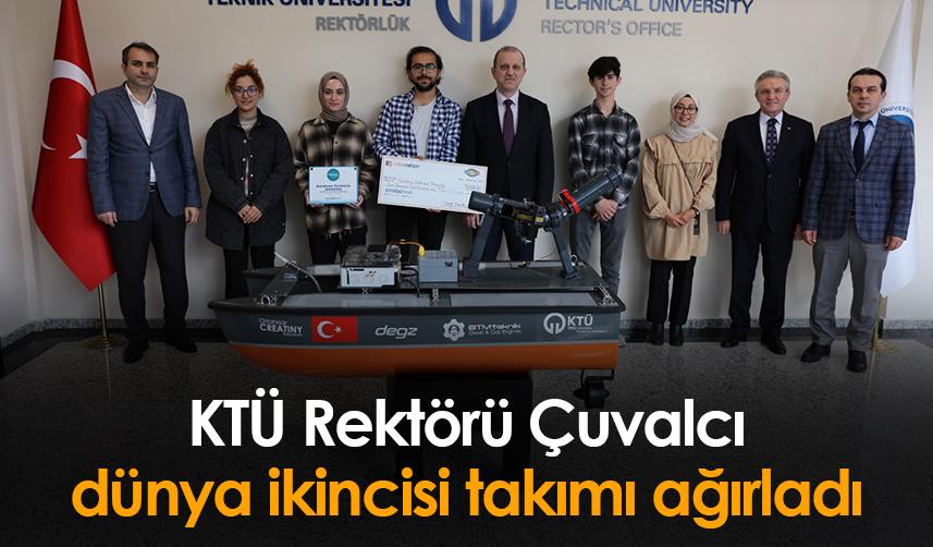 KTÜ Rektörü Çuvalcı, dünya ikincisi takımı ağırladı
