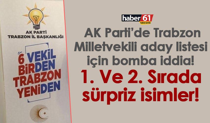 AK Parti’de Trabzon Milletvekili aday listesi için bomba iddia! 1. Ve 2. Sırada sürpriz isimler!
