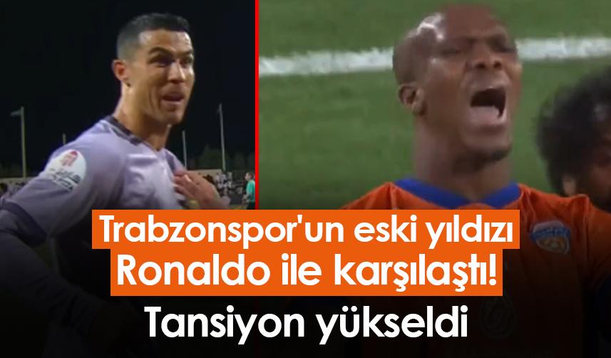 Trabzonspor'un eski yıldızı ile Ronaldo karşılaştı! Tansiyon yükseldi