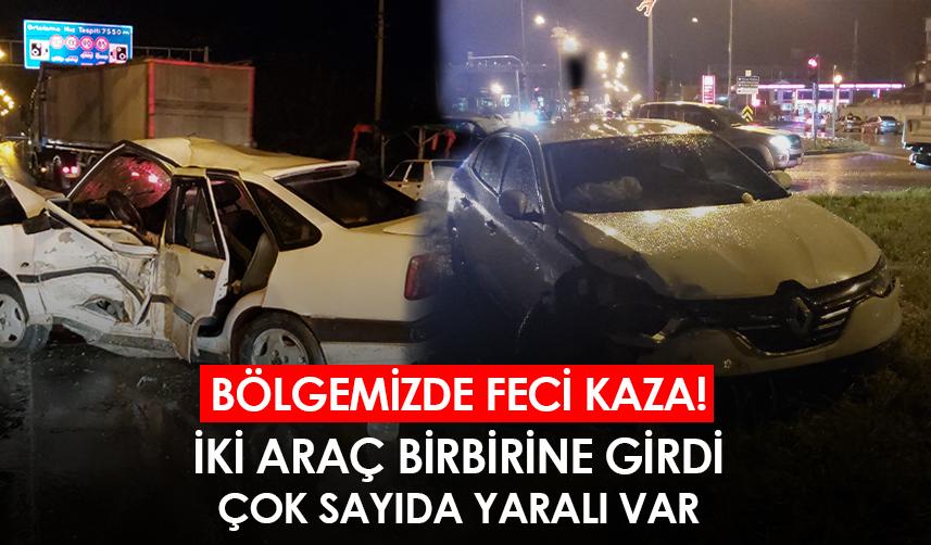 Samsun'da iki araç birbirine girdi! Çok sayıda yaralı var