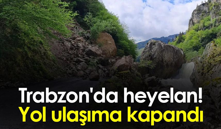 Trabzon'un Arsin ilçesinde Atayurt-Santa grup yolunda heyelan . 22 Nisan 2023