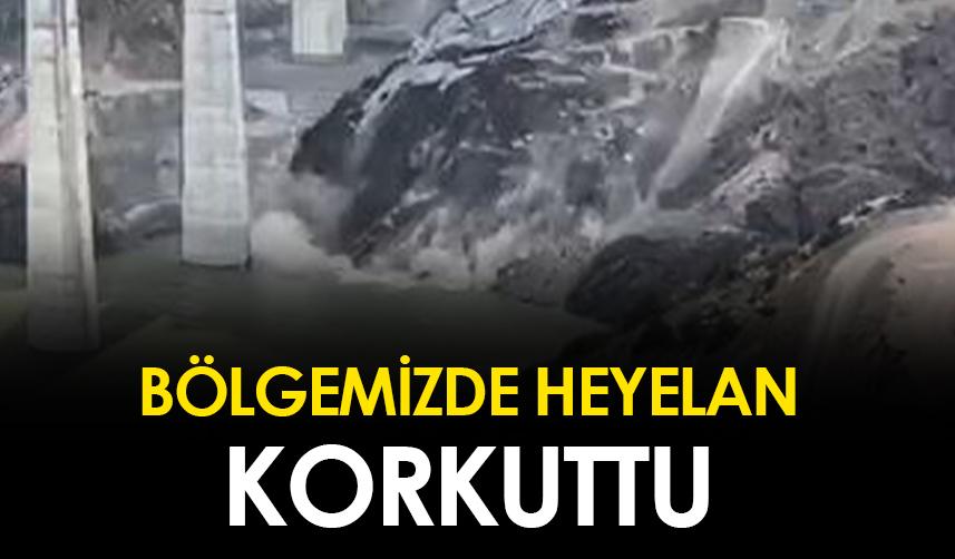 Artvin'de heyelan meydana geldi