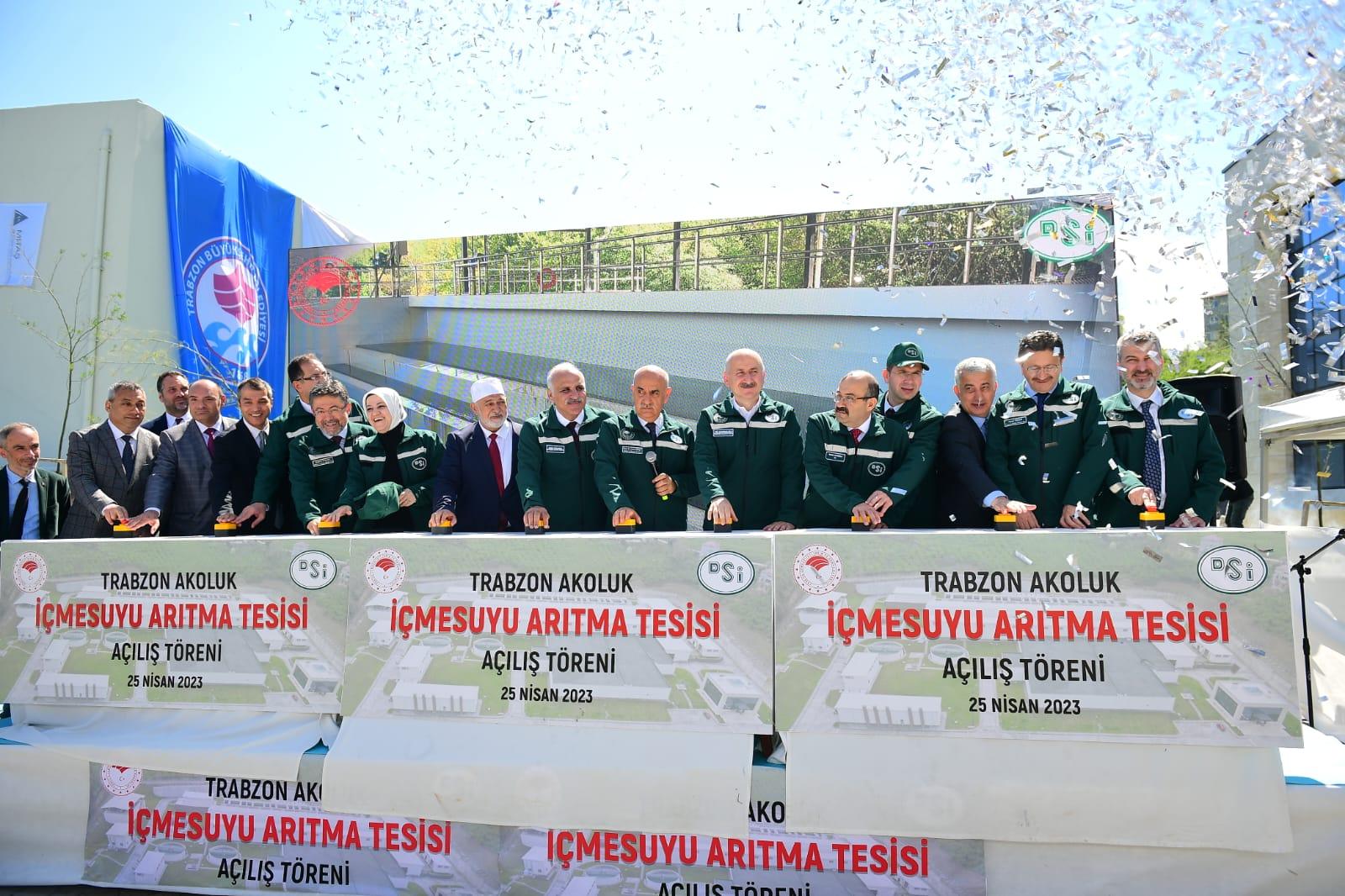 Trabzon'da dev içme suyu tesisi açıldı! “3 milyar TL’yi geçen mega proje şehrimize hayırlı olsun”