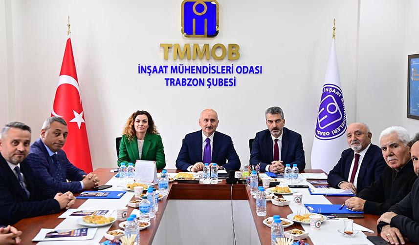 Bakan Karaismailoğlu'ndan TMMOB Trabzon'a ziyaret