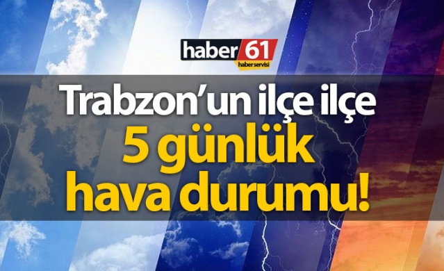 Trabzon'un ilçe ilçe 5 günlük hava durumu. 02.11.2019