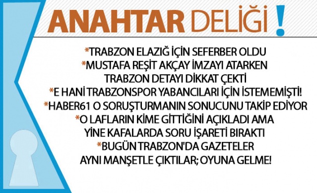 Anahtar Deliği 28.01.2020