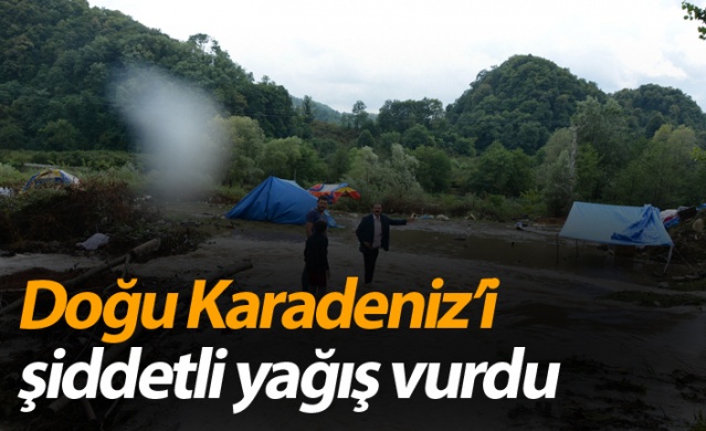 Doğu Karadeniz'i şiddetli yağış vurdu