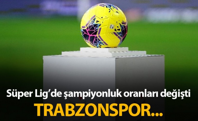 Süper Lig şampiyonluk oranları - 12.10.2020