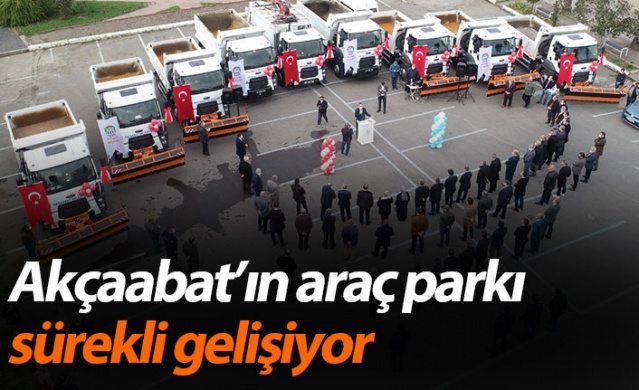Akçaabat’ın araç parkı sürekli gelişiyor