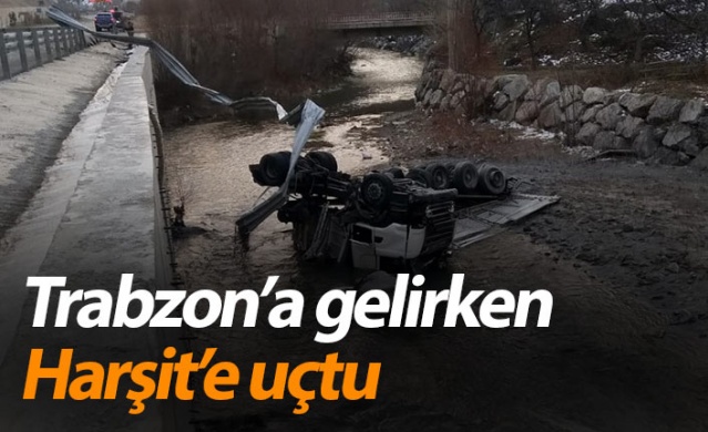 Trabzon'a gelirken Harşit'e uçtu