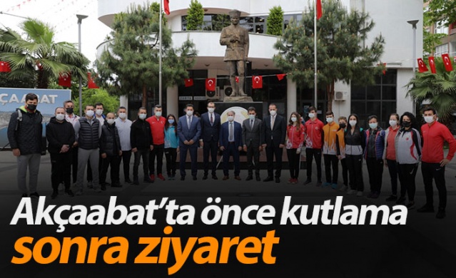 Akçaabat'ta önce kutlama sonra ziyaret