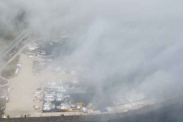 Trabzon'da sis etkili oldu. Foto Haber