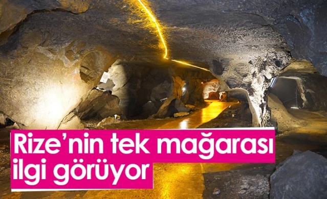 Rize'de Pileki Mağarası ziyaretçilerin ilgi odağı. Foto Haber