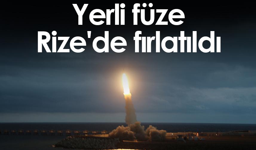 Yerli füze Rize'de fırlatıldı. Foto Galeri