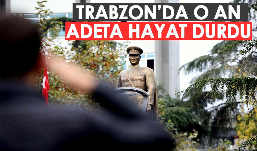 Trabzon'da hayat durdu! Ata'ya saygılarını böyle gösterdiler