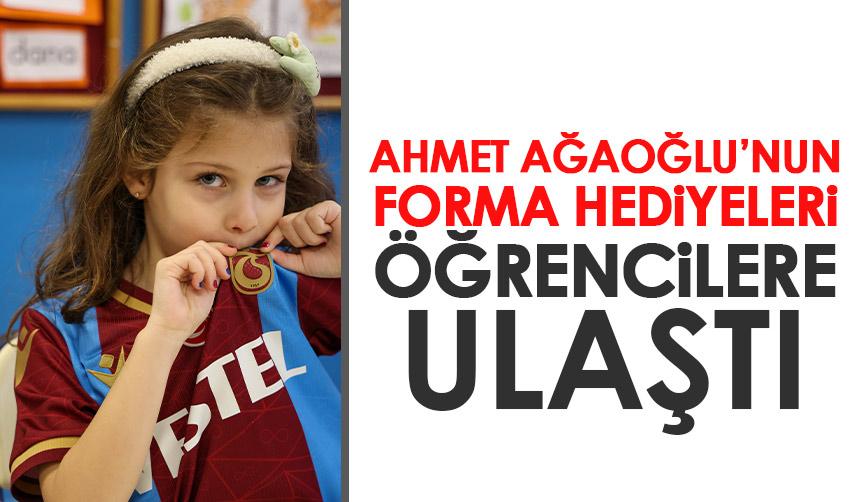 Trabzonspor Başkanı Ahmet Ağaoğlu'nun forma hediyesi öğrencilere ulaştı