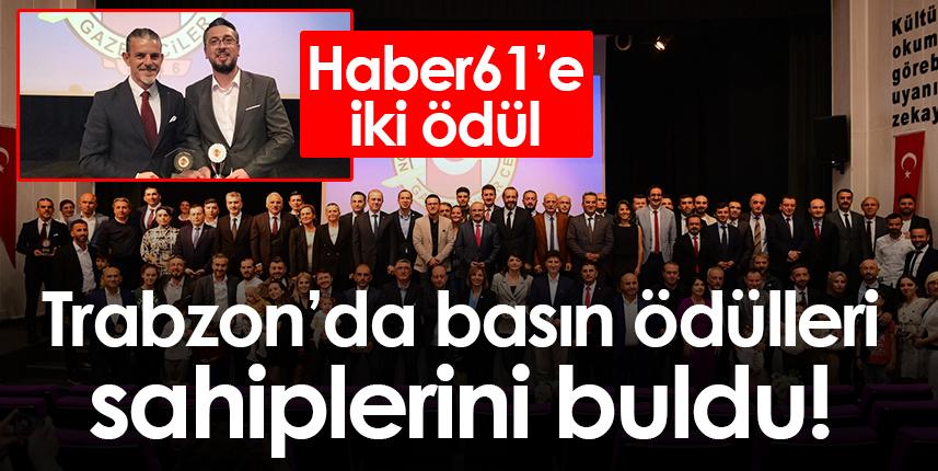 Trabzon'da basın ödülleri sahiplerini buldu.  4 Ekim 2020
