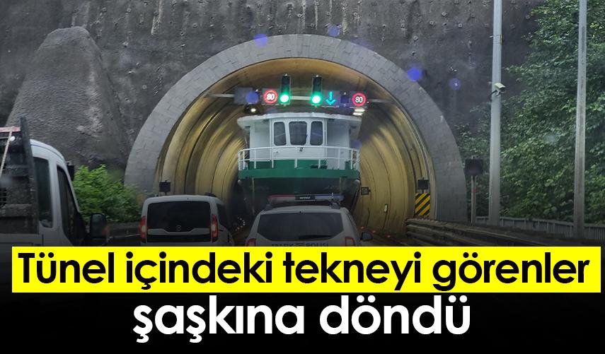 Artvin'de tünel içindeki tekneyi görenler şaşkına döndü