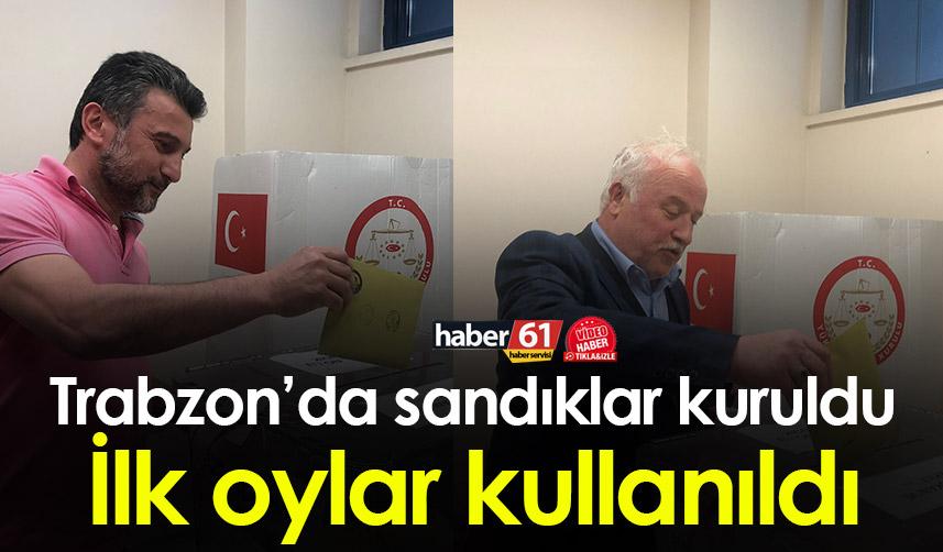Trabzon'da seçim sandıkları kuruldu! İlk oylar kullanıldı