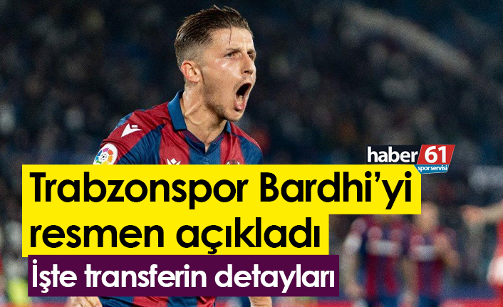 Trabzonspor Bardhi'yi KAP'a bildirdi! İşte oyuncunun alacağı ücret