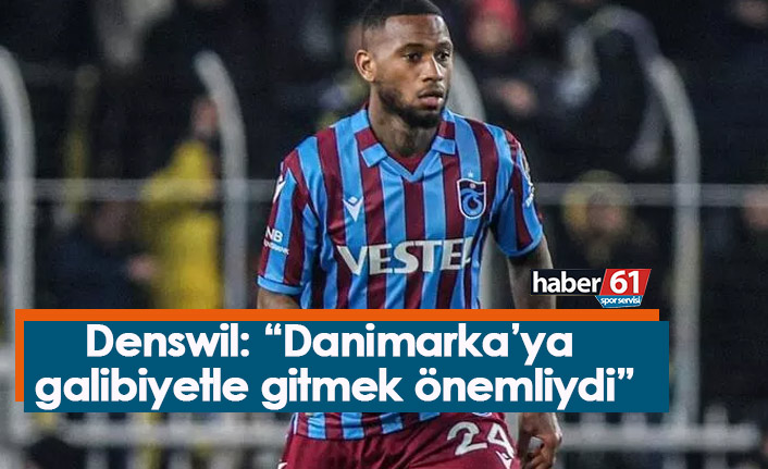 Denswil: "Danimarka'ya galibiyetle gitmek önemliydi"