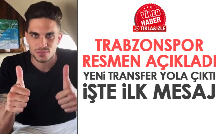 Trabzonspor'un yeni transferi yola çıktı! İşte uçaktan ilk mesajı