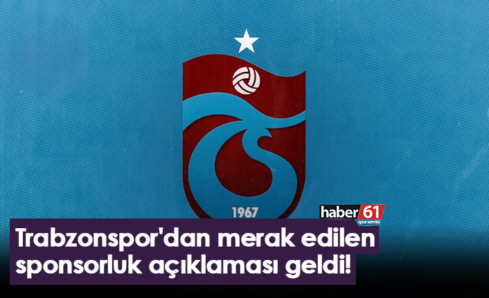 Trabzonspor'dan merak edilen sponsorluk açıklaması geldi!