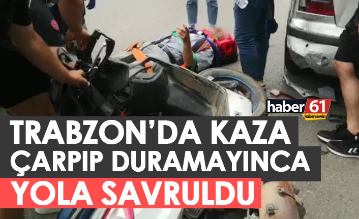 Trabzon’da mobilet otomobile çaptı: 1 yaralı
