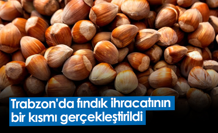 Trabzon'da fındık ihracatının bir kısmı gerçekleştirildi