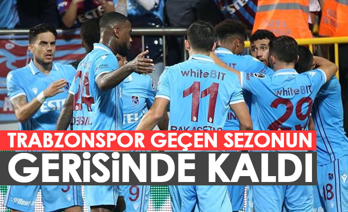 Trabzonspor geçen sezonun gerisinde