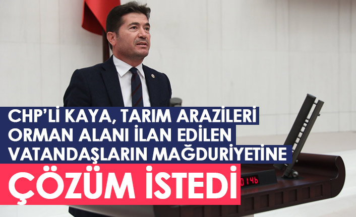 CHP'li Ahmet Kaya arazileri orman alanı ilan edilen vatandaşların mağduriyetine çözüm istedi