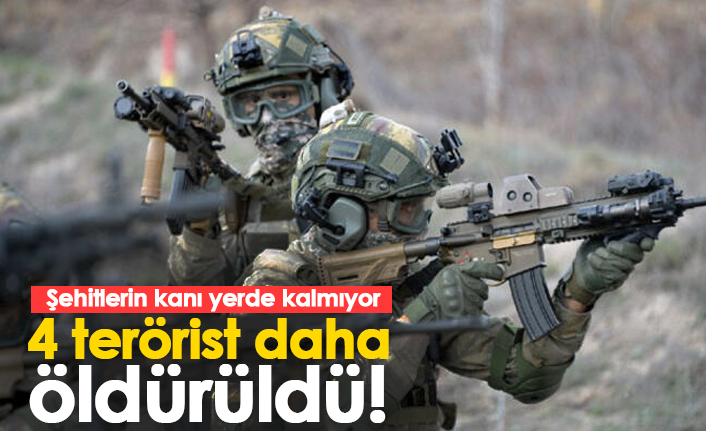 Şehitlerin kanı yerde kalmıyor! 4 terörist etkisiz hale getirildi