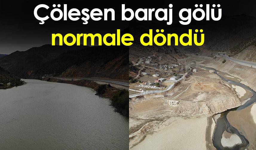 Gümüşhane'de Kış mevsiminde çöle dönen Torul Baraj Gölü’nde su seviyesi normale döndü