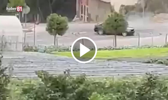 Trabzon'da drift yapa sürücü cezadan kurtulamadı. Video Haber