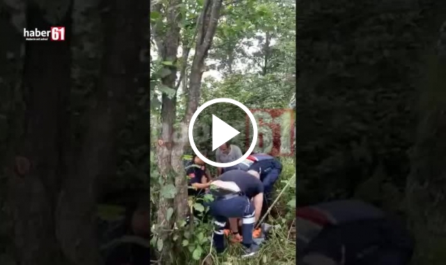 Trabzon'da uçuruma düşen turist kurtarıldı. Video Haber