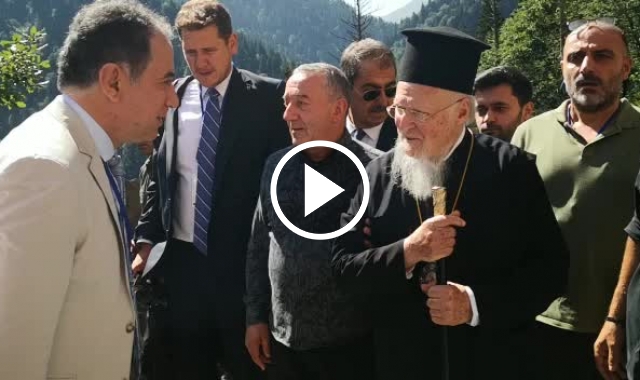 Bartholomeos ayin için Sümele manastırı'na geldi. Video Haber