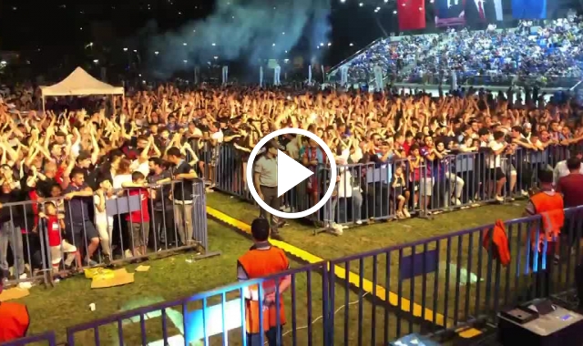 Trabzon'da süper kupa heyecanı millet parkında yaşandı