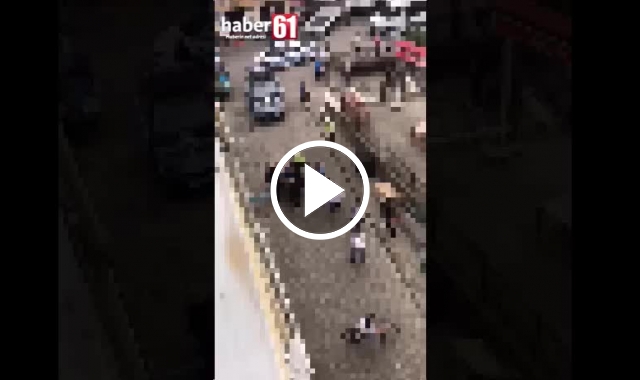 Trabzon’da kavga kötü bitti! 1 polis hastaneye kaldırıldı. Video Haber